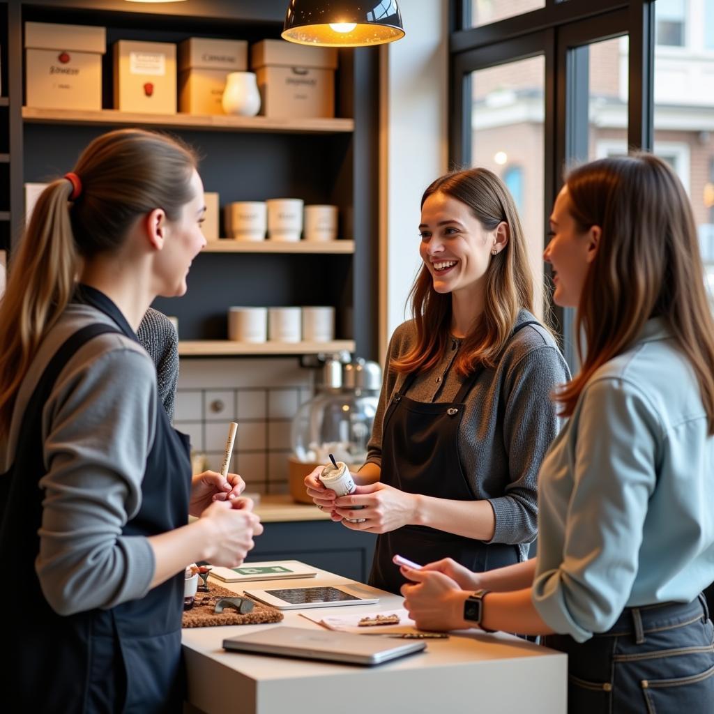 Kunden im Afro Asia Shop Leverkusen