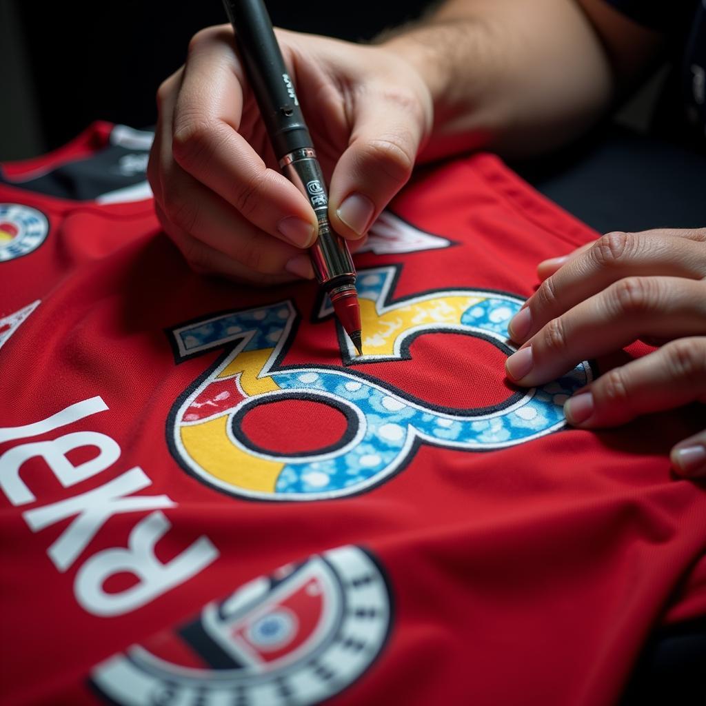 Airbrush Künstler Leverkusen Trikot Gestaltung