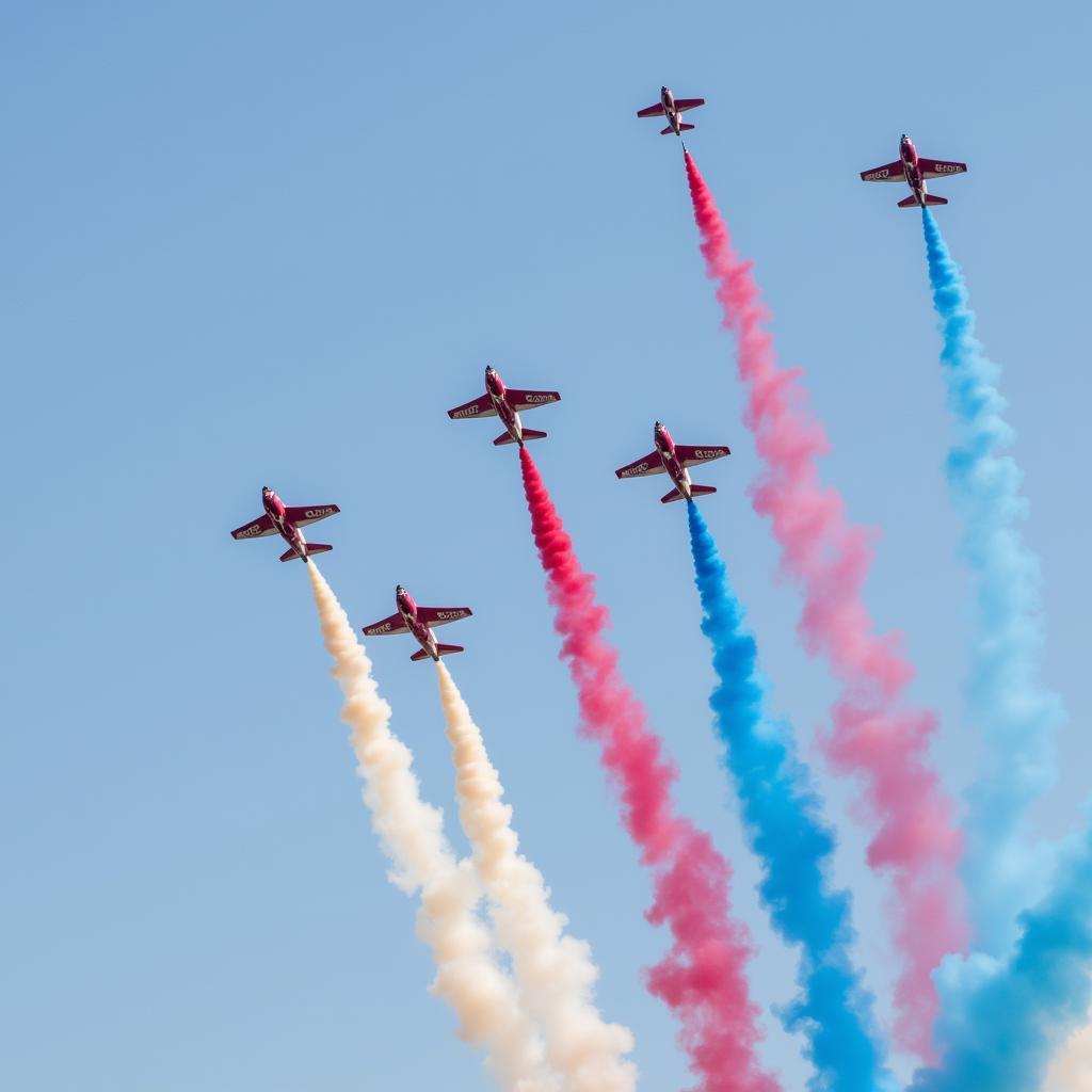 Kunstflugstaffel bei der Airshow Leverkusen 2018