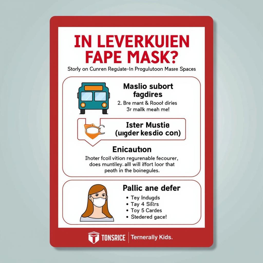 Informationstafel zur aktuellen Maskenpflicht in Leverkusen