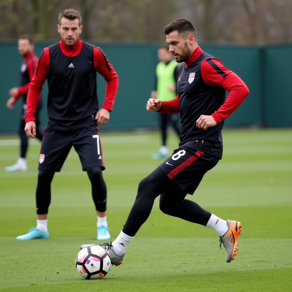 Lucas Alario Training bei Bayer Leverkusen