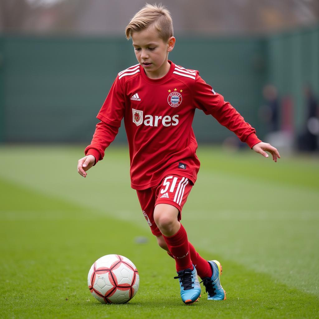 Albert Schleimer in seinen Jugendjahren bei Bayer 04 Leverkusen in Opladen.