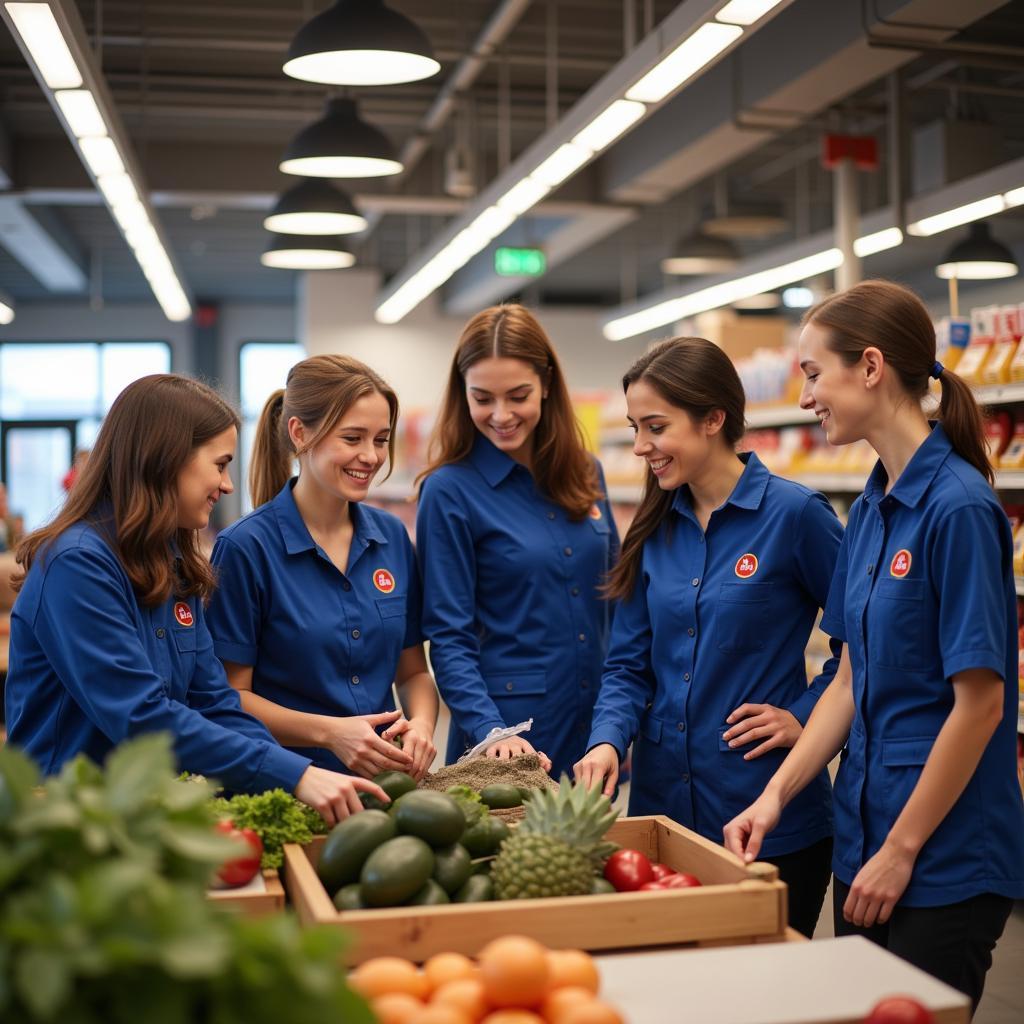 Aldi Mitarbeiter in Leverkusen