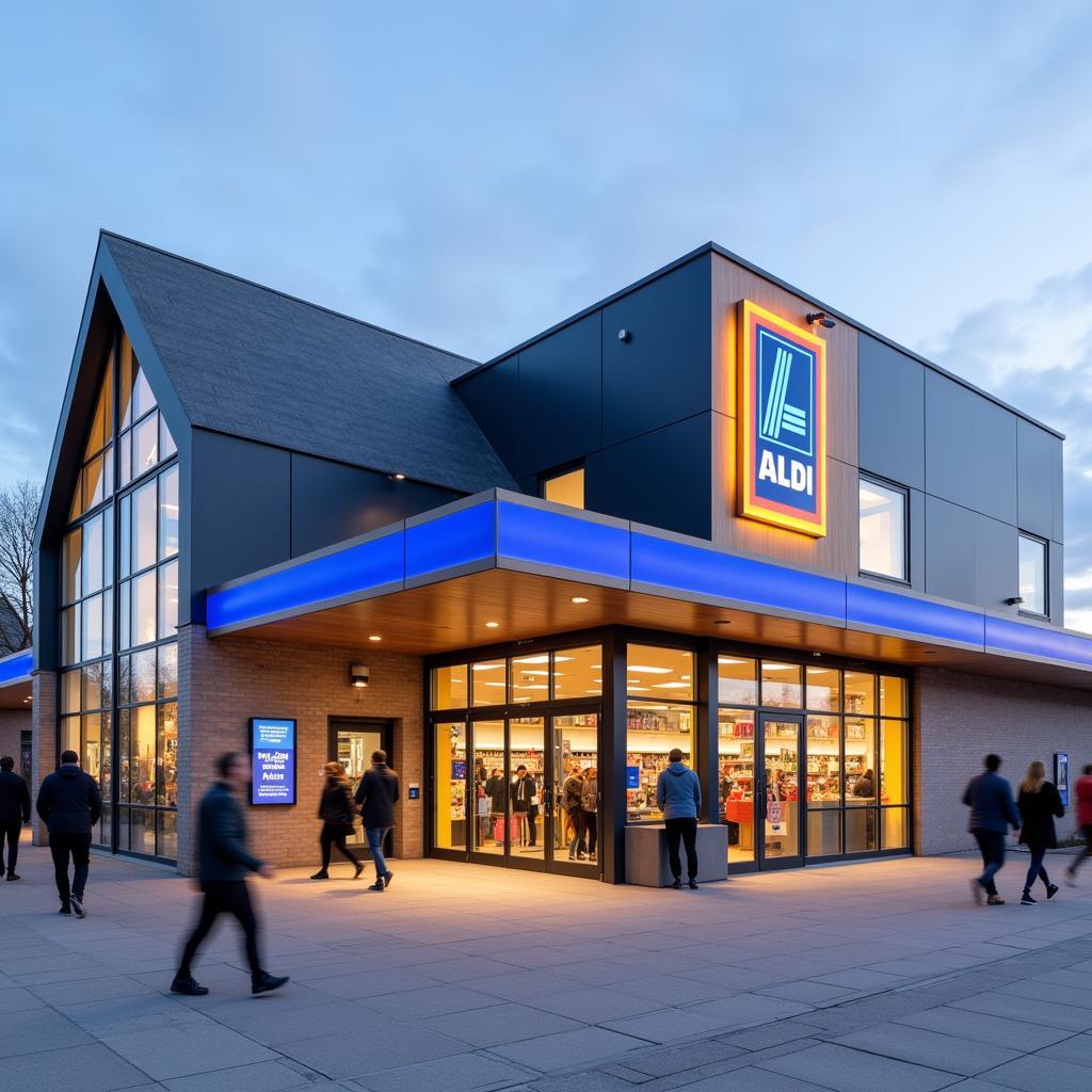 Neuer Aldi Markt in Manfort, Leverkusen