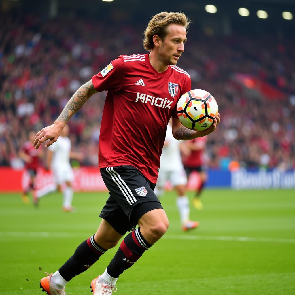 Alexander Kelm im Spiel für Leverkusen