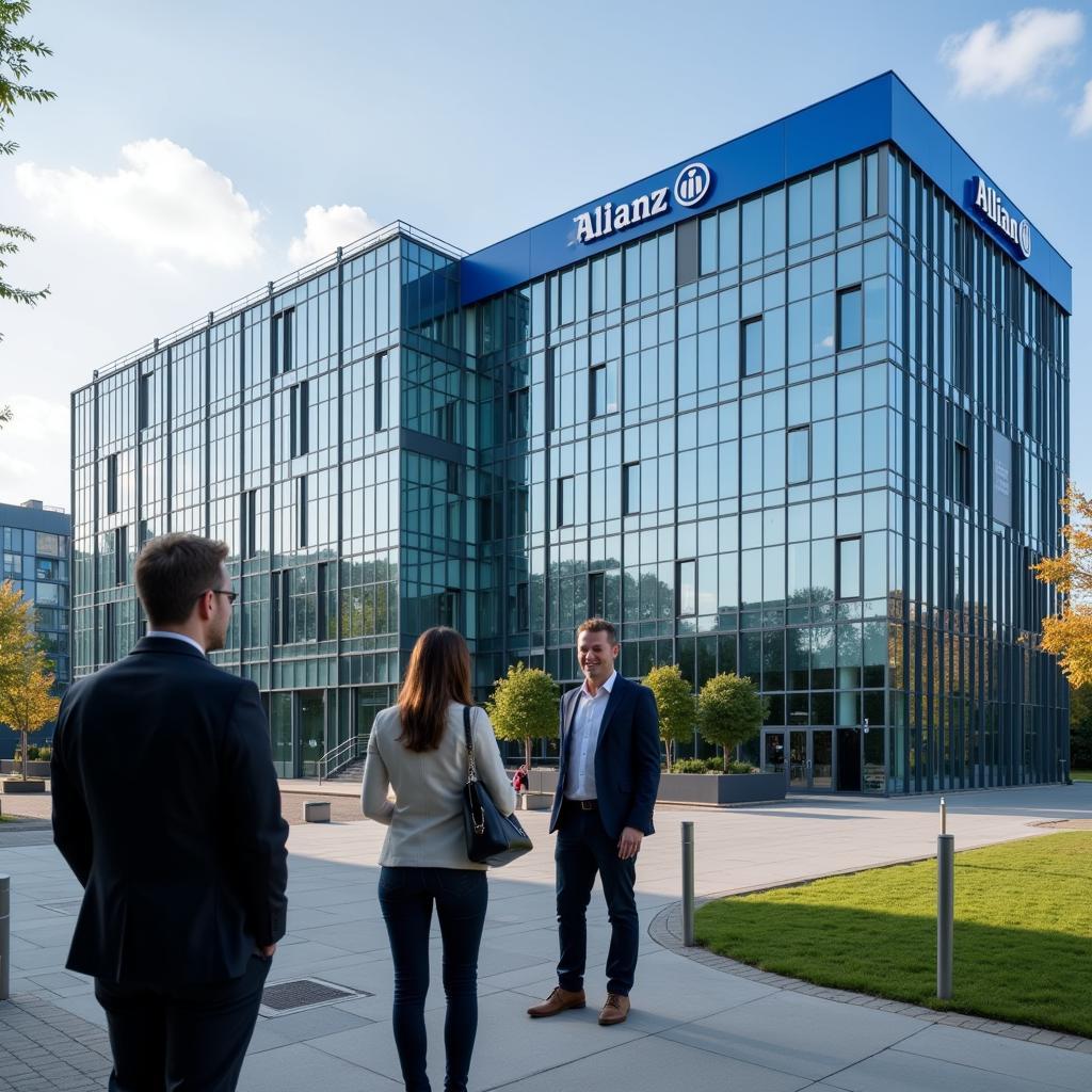 Allianz Agentur Leverkusen Standort: Ein Bild des Allianz Gebäudes in Leverkusen oder ein Mitarbeiter der Allianz im Kundengespräch.