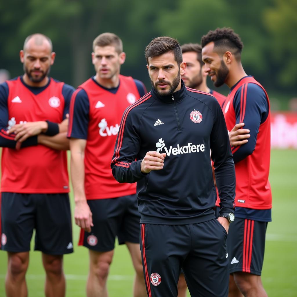 Alonso leitet Taktiktraining bei Bayer Leverkusen