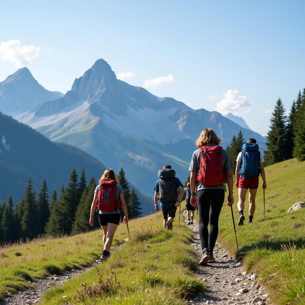 Mitglieder des Alpenvereins Leverkusen auf einer Wanderung