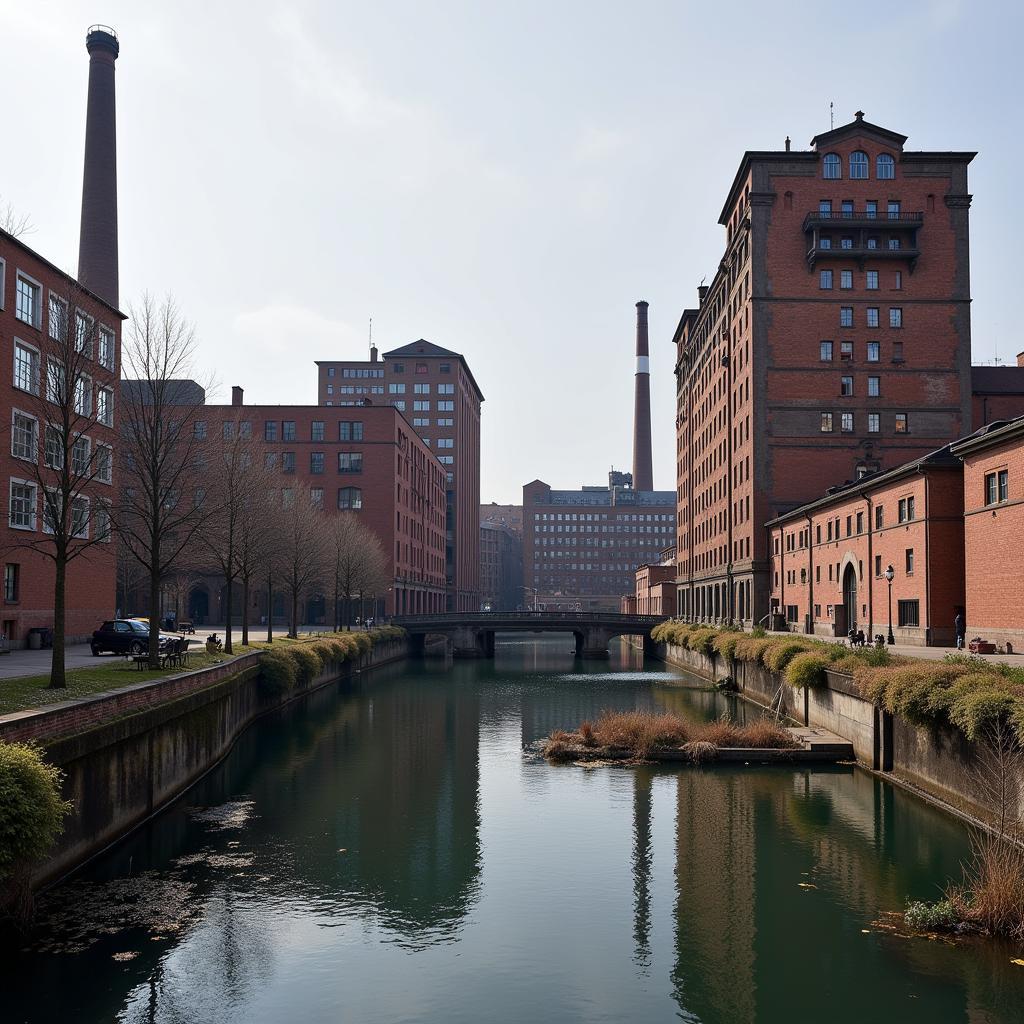 Alte Industrie und moderne Architektur in Leverkusen