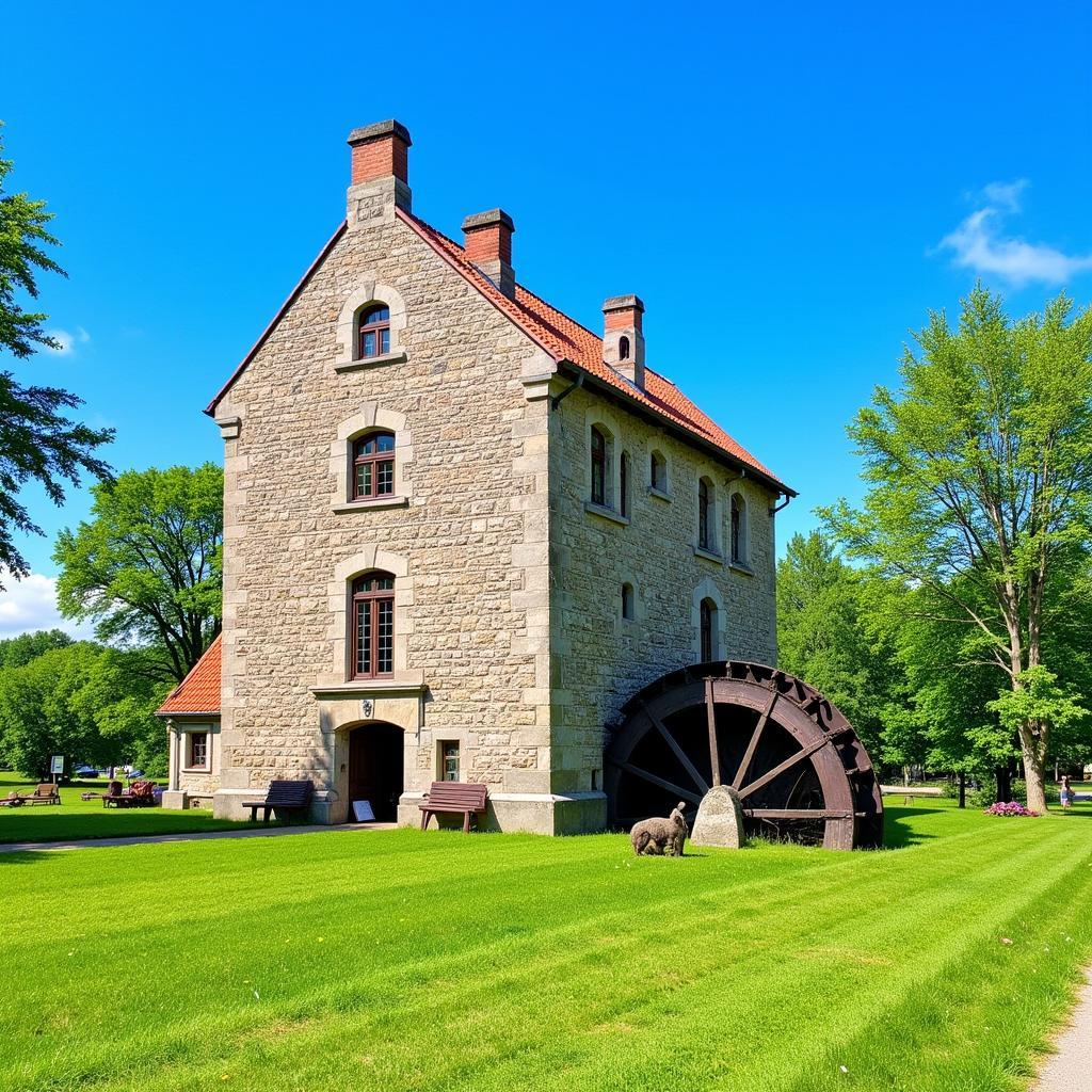 Aussenansicht der alten Mühle Leverkusen