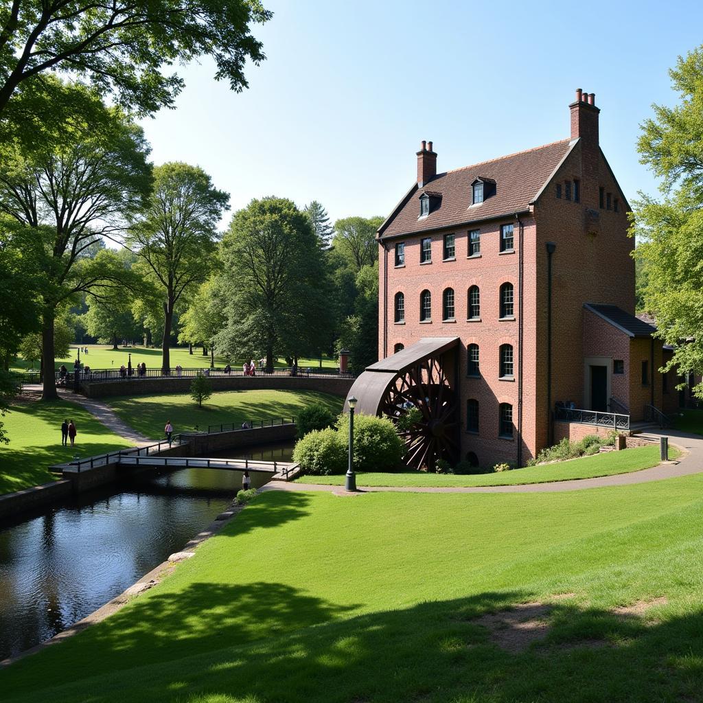 Die alte Mühle Leverkusen inmitten eines Parks