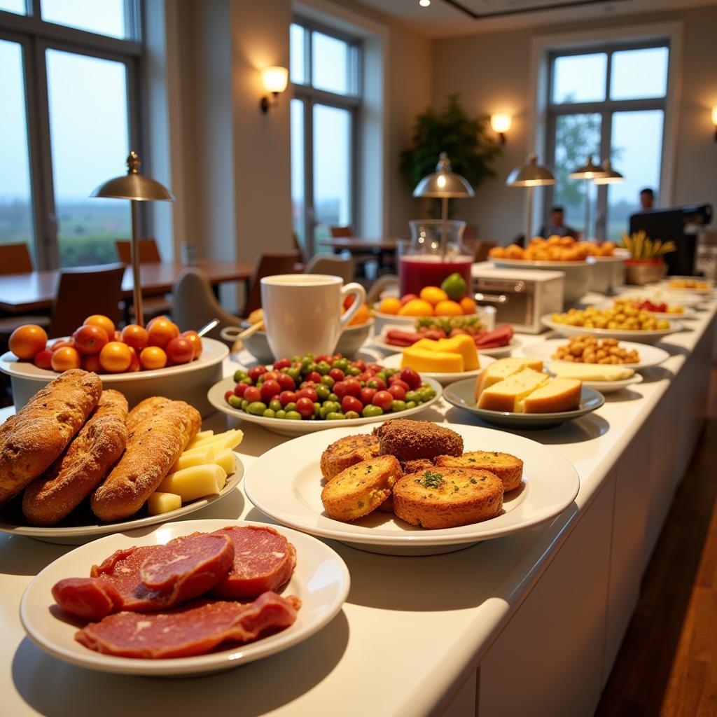 Reichhaltiges Frühstücksbuffet im Altstadthotel Ilona Leverkusen