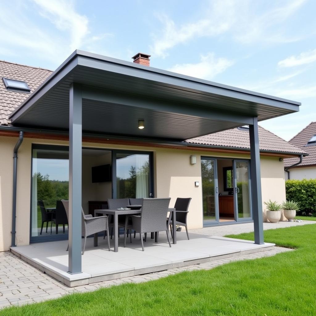 Modernes Aluminiumdach für eine Terrasse in Leverkusen