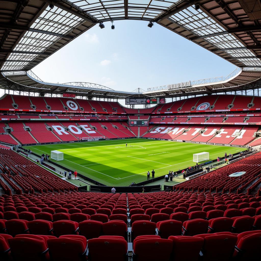 Die BayArena in Leverkusen