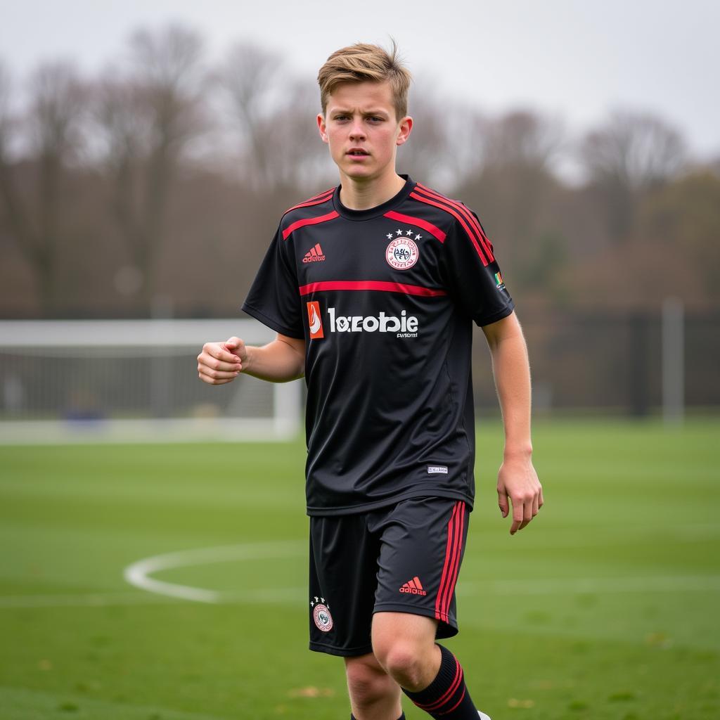 Andreas Gerbracht in der Jugend von Bayer 04 Leverkusen.