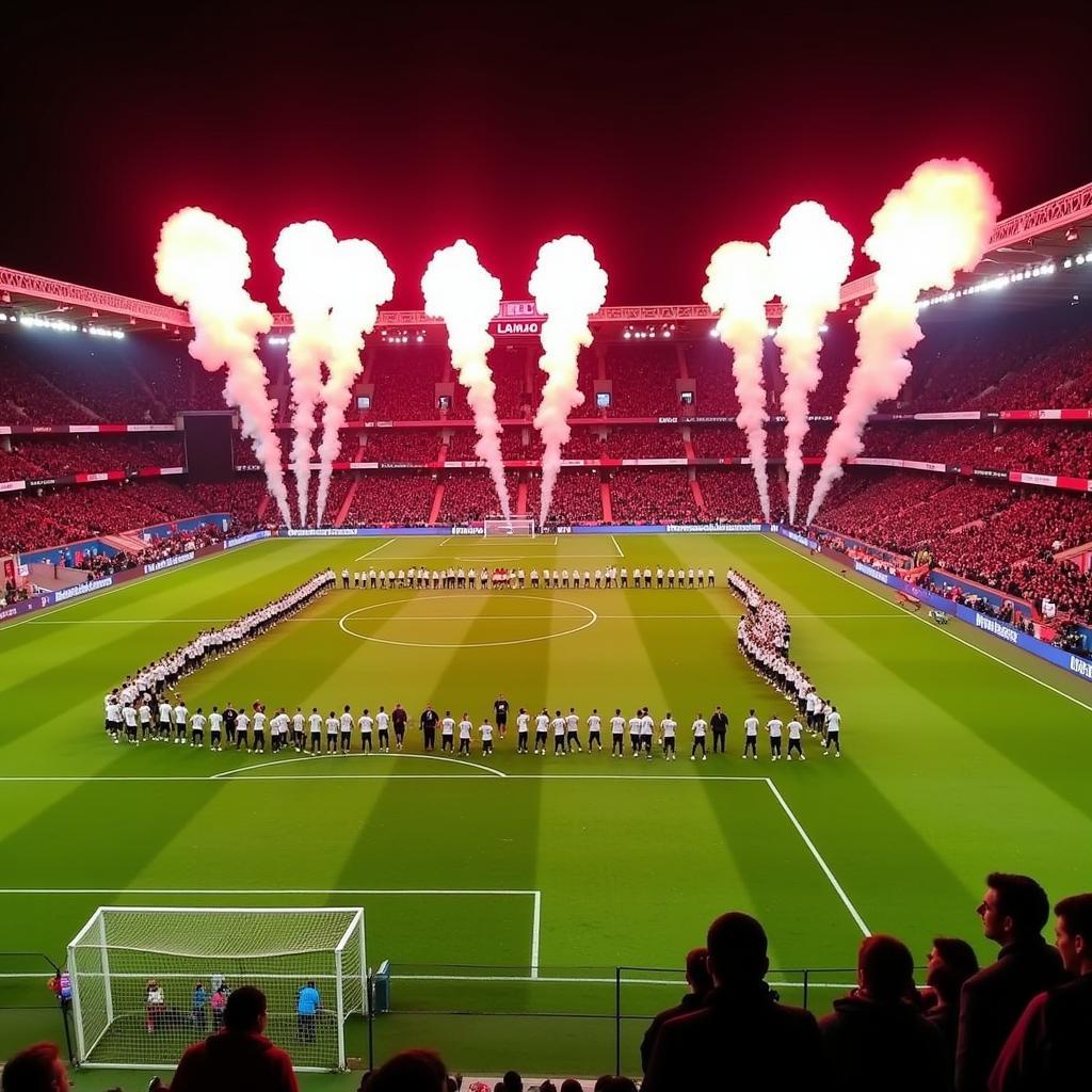 Beeindruckende Fan-Choreografie im Stadion