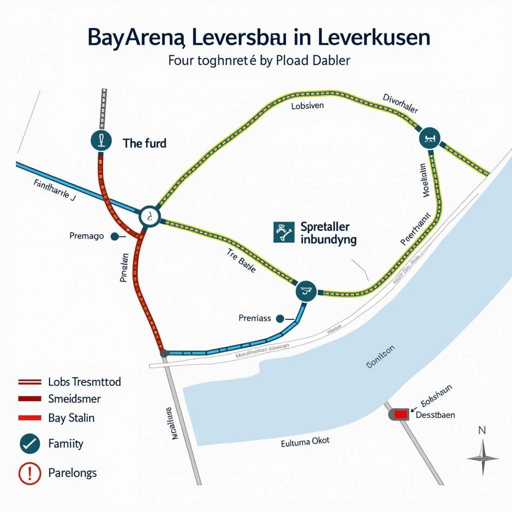 Anfahrtsplan zur BayArena in Leverkusen