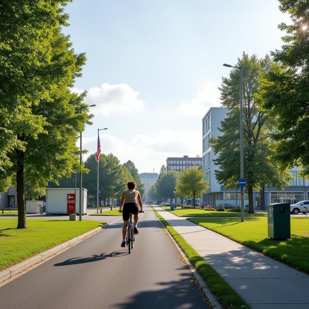 Anfahrt zum Chempark Leverkusen mit dem Fahrrad