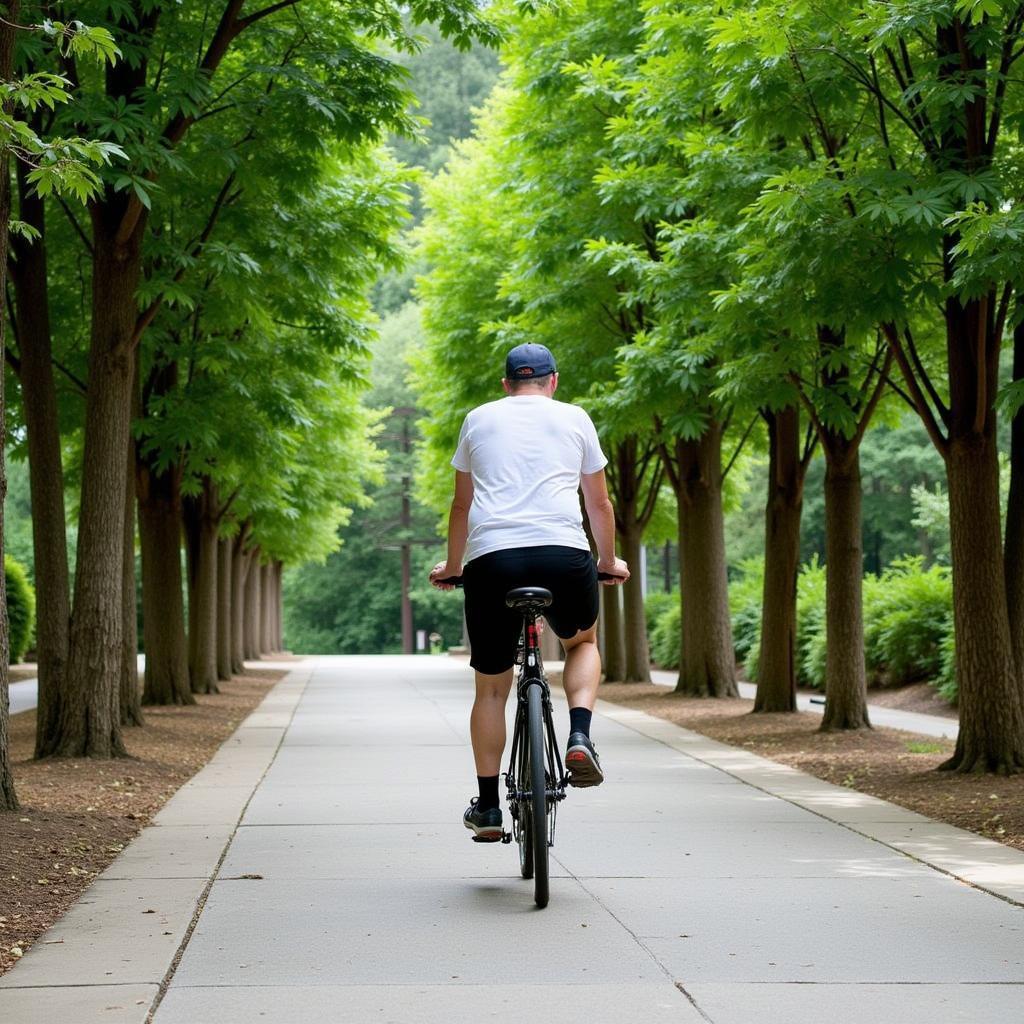 Anreise mit dem Fahrrad zum Japanischen Garten Leverkusen