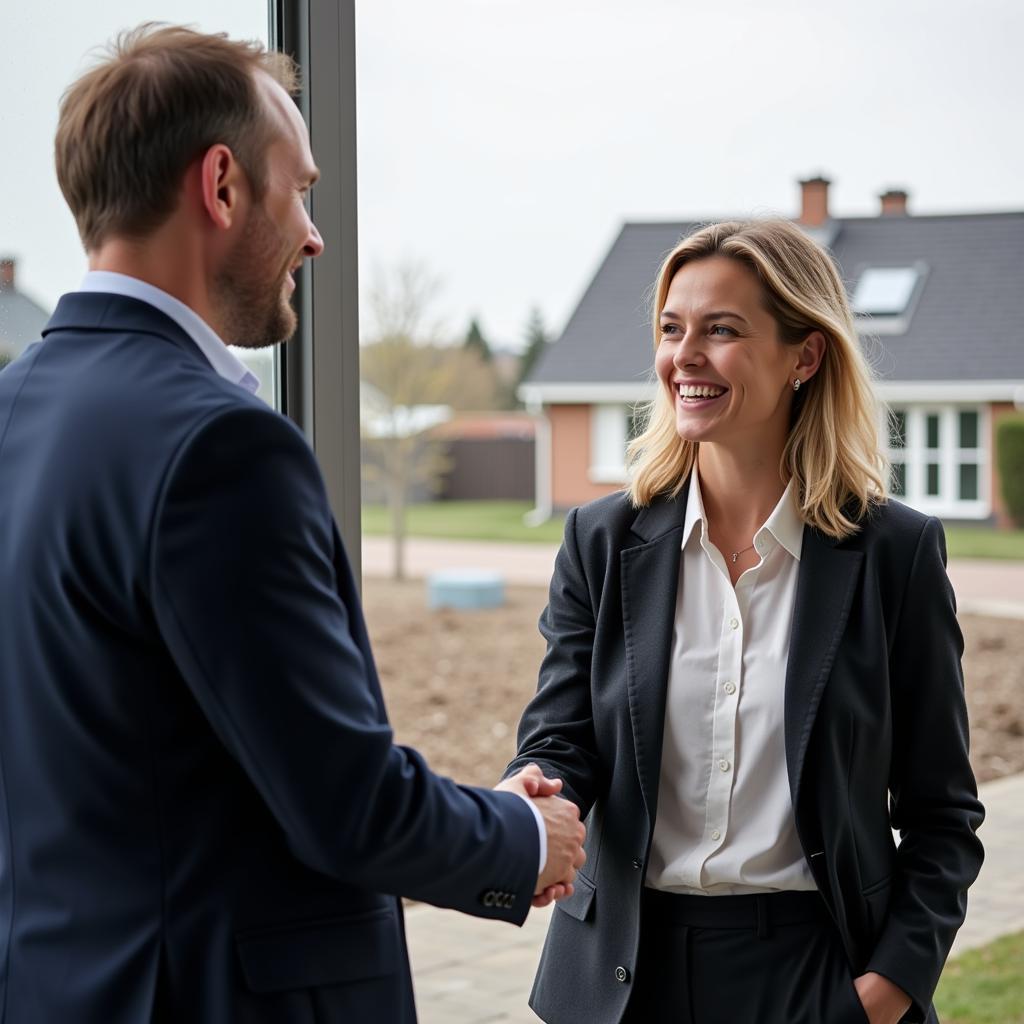 Angela Henrich und Dr. Klein arbeiten zusammen für das Traumhaus in Leverkusen