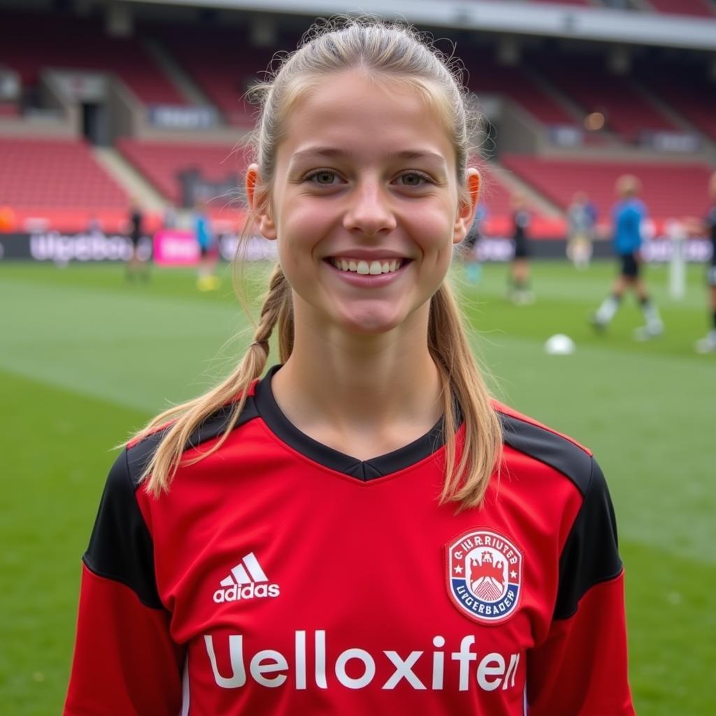 Angelika Ottersbach in der Jugendmannschaft von Bayer 04 Leverkusen.