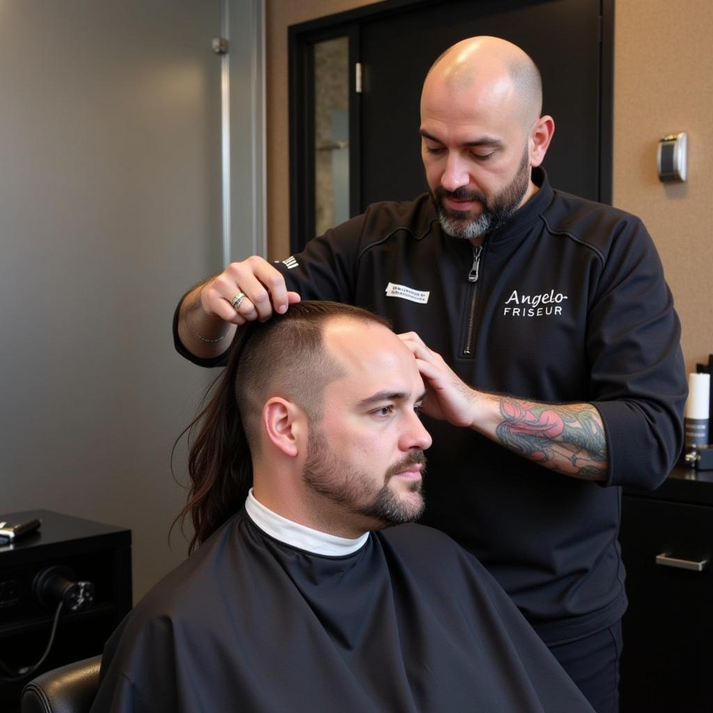 Professioneller Haarschnitt bei Angelo Friseur.