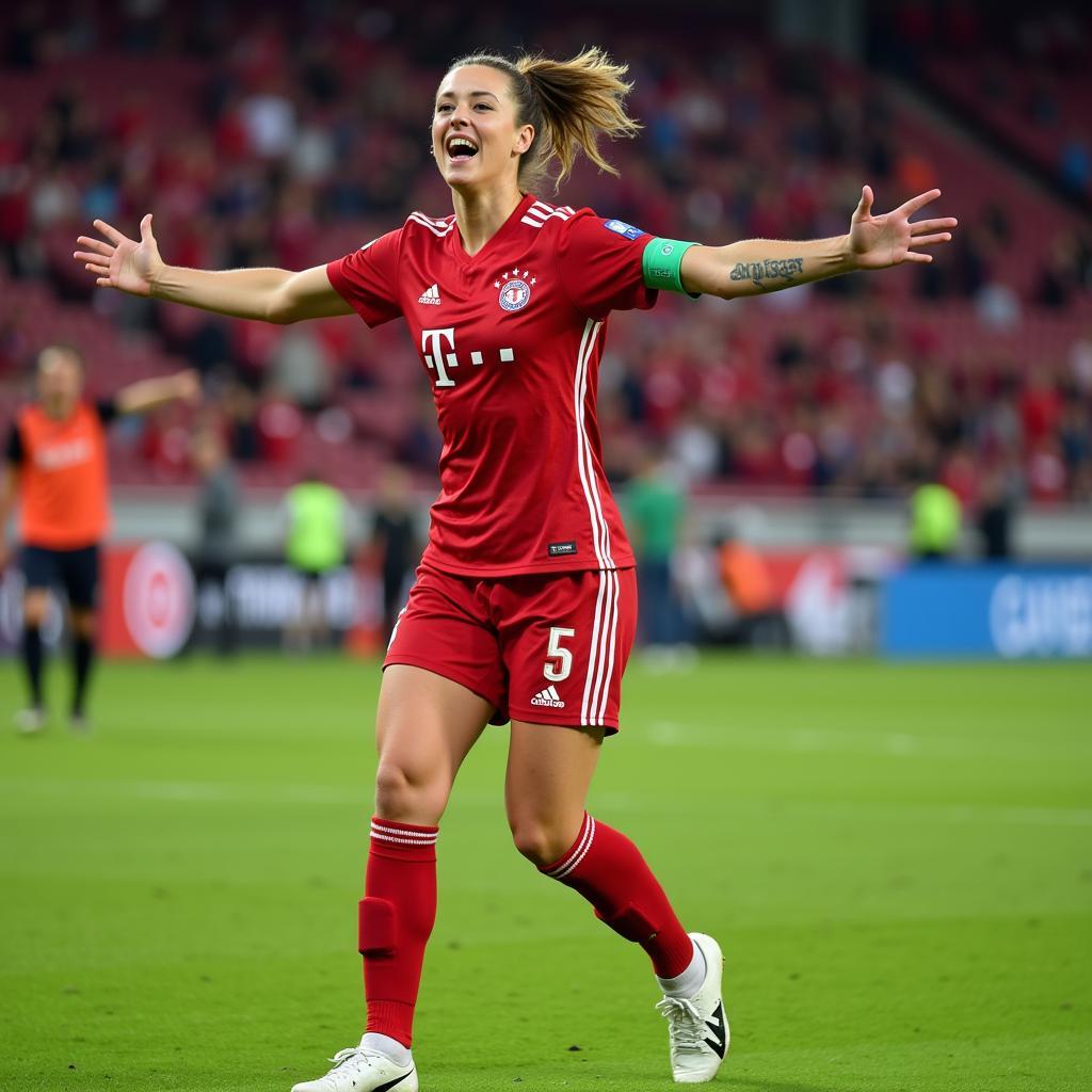 Anita Blum feiert ihr Bundesliga-Debüt mit Bayer Leverkusen.