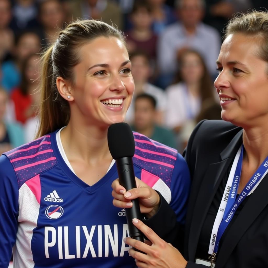 Anna Marek im Interview nach dem Spiel