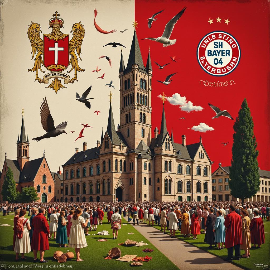 Verbindung zwischen Tradition und Fußball in Leverkusen.