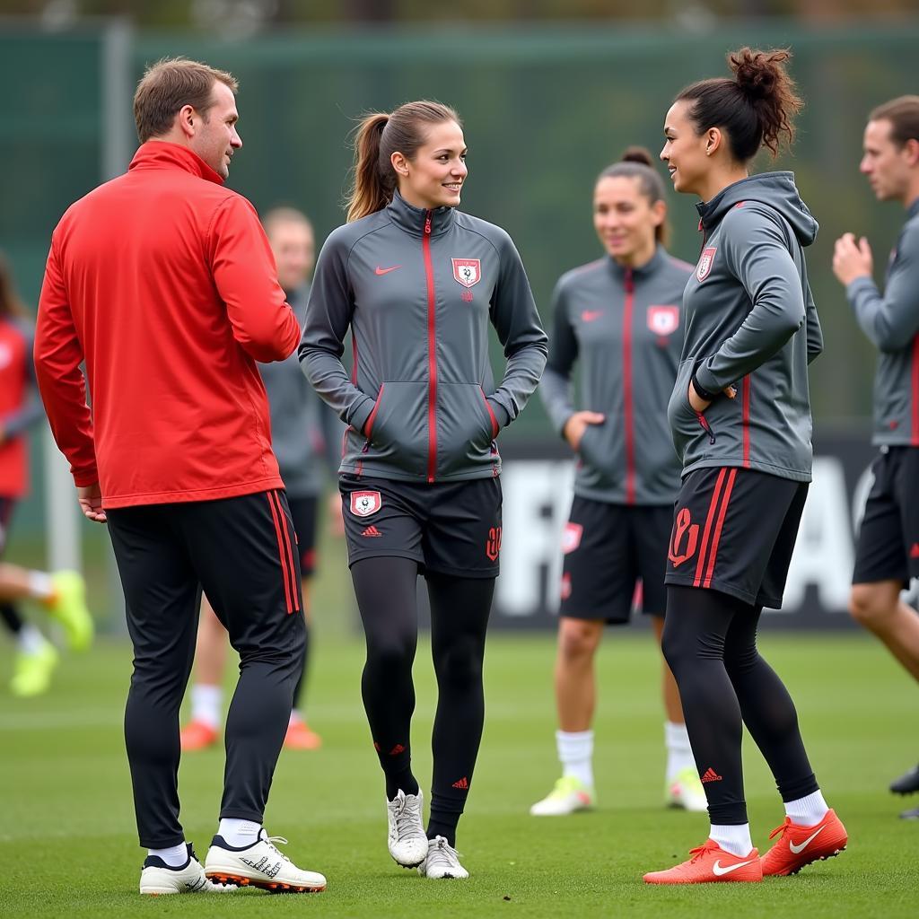 Anna Rödel im Trainingslager von Bayer Leverkusen