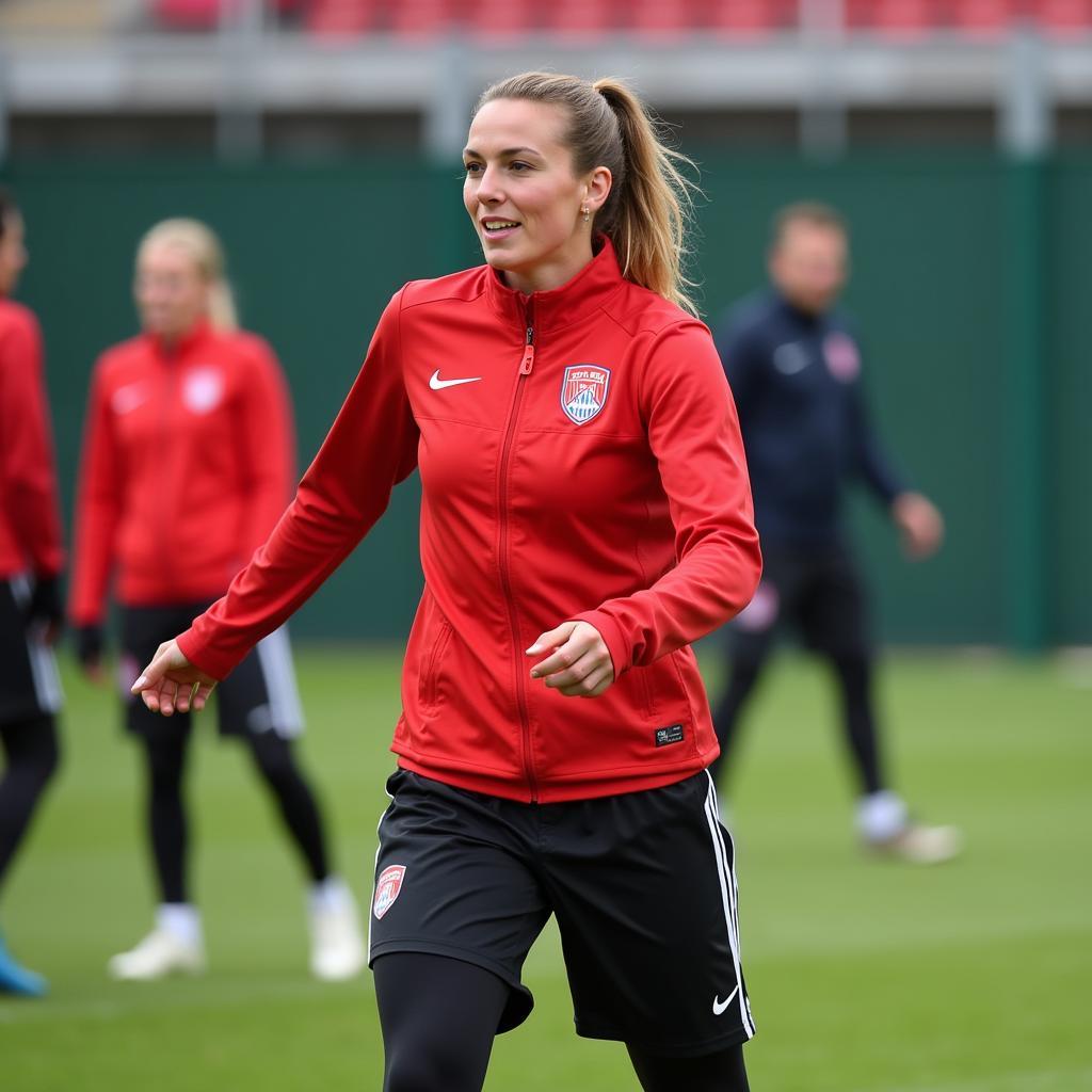 Annika Wortmann trainiert mit Bayer Leverkusen