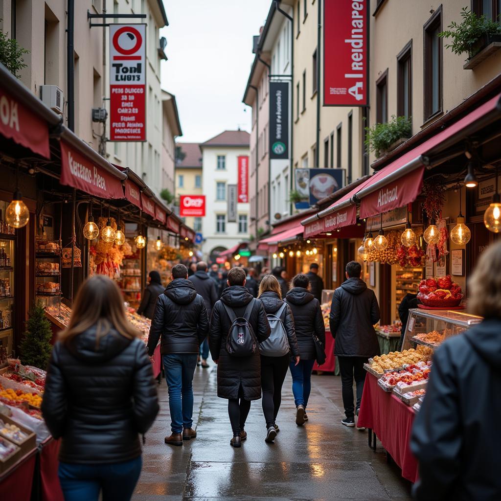 Kunden im Antalya Market Leverkusen