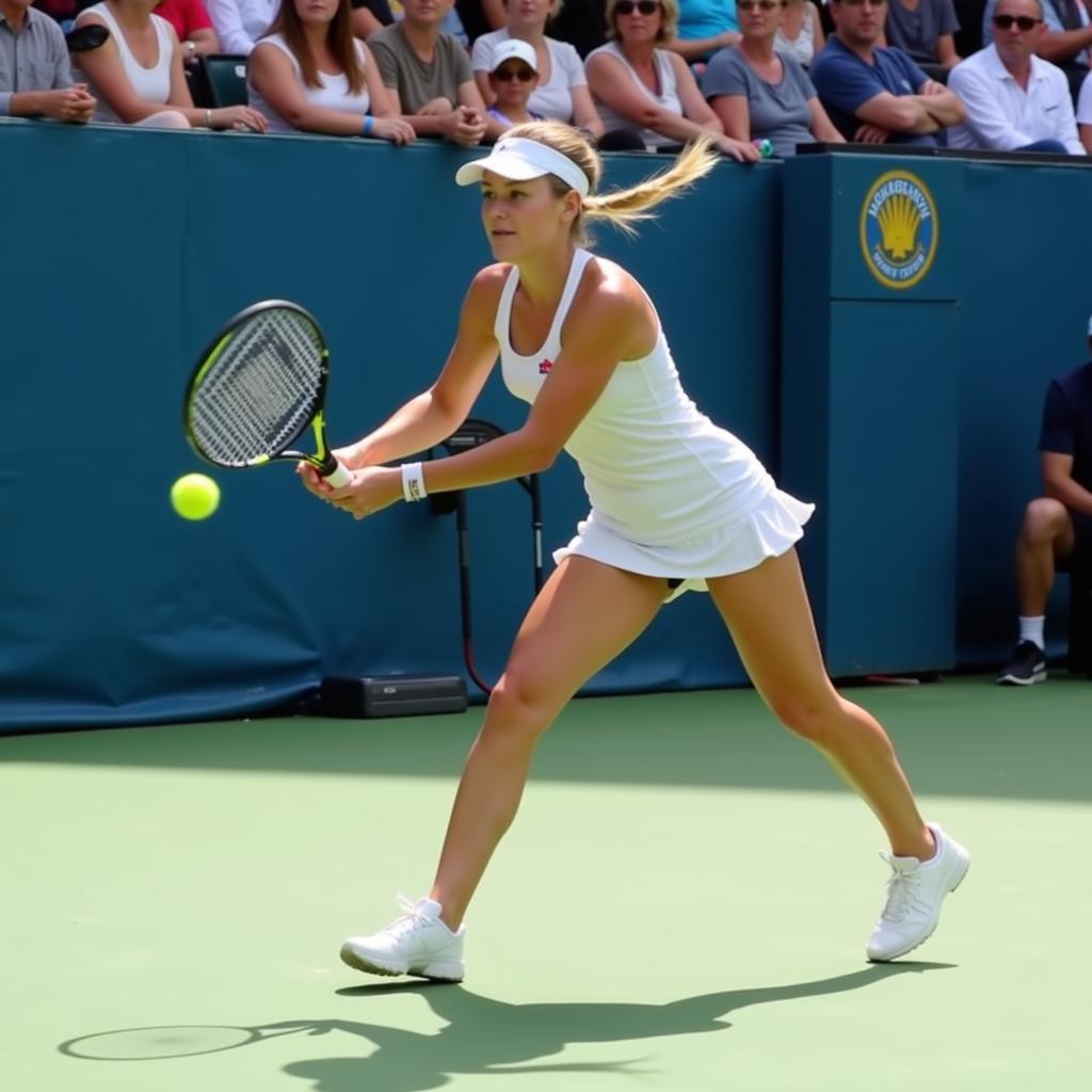 Antonia nimmt an einem Tennisturnier in Leverkusen teil