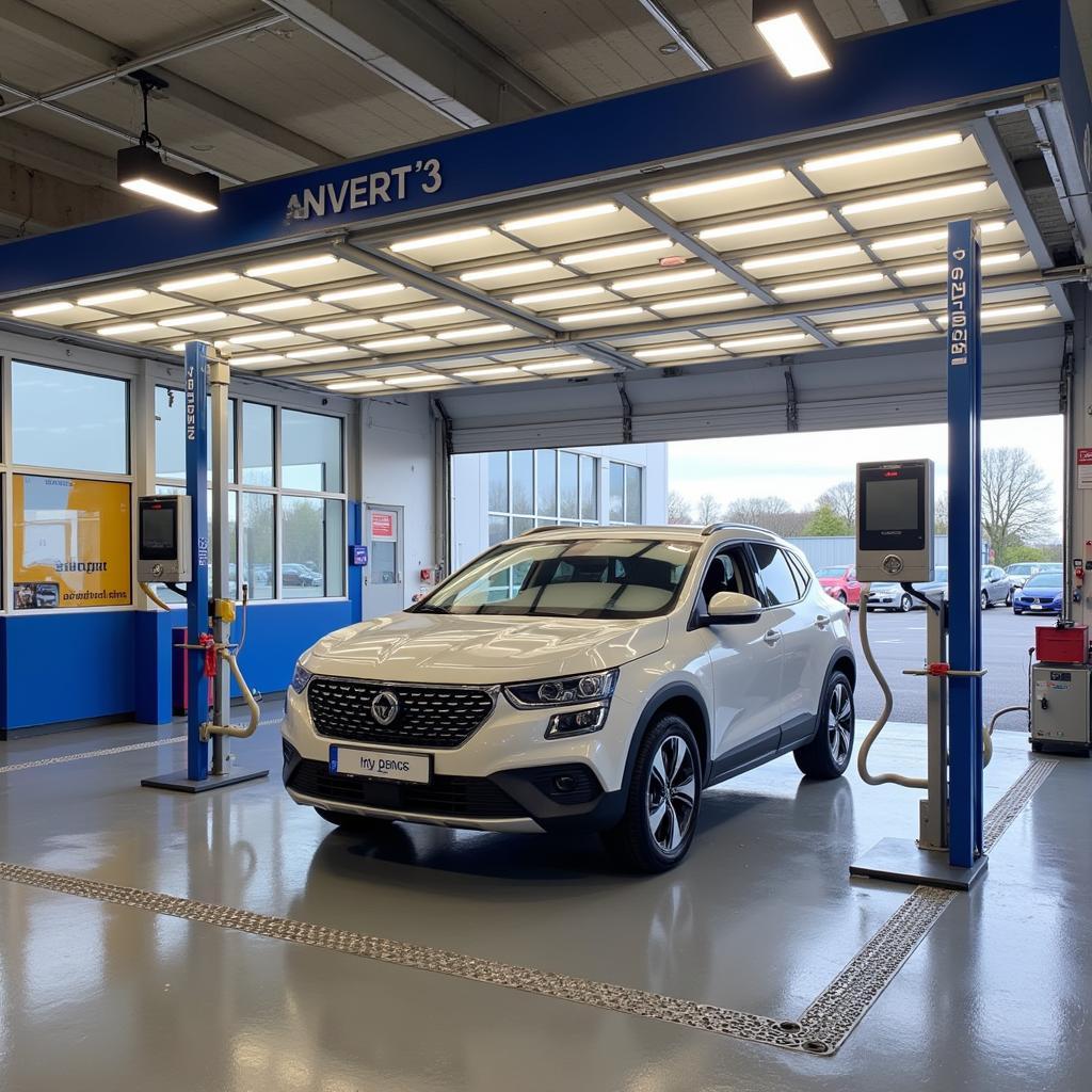 Moderne Waschanlage an der Aral Tankstelle Leverkusen Manfort