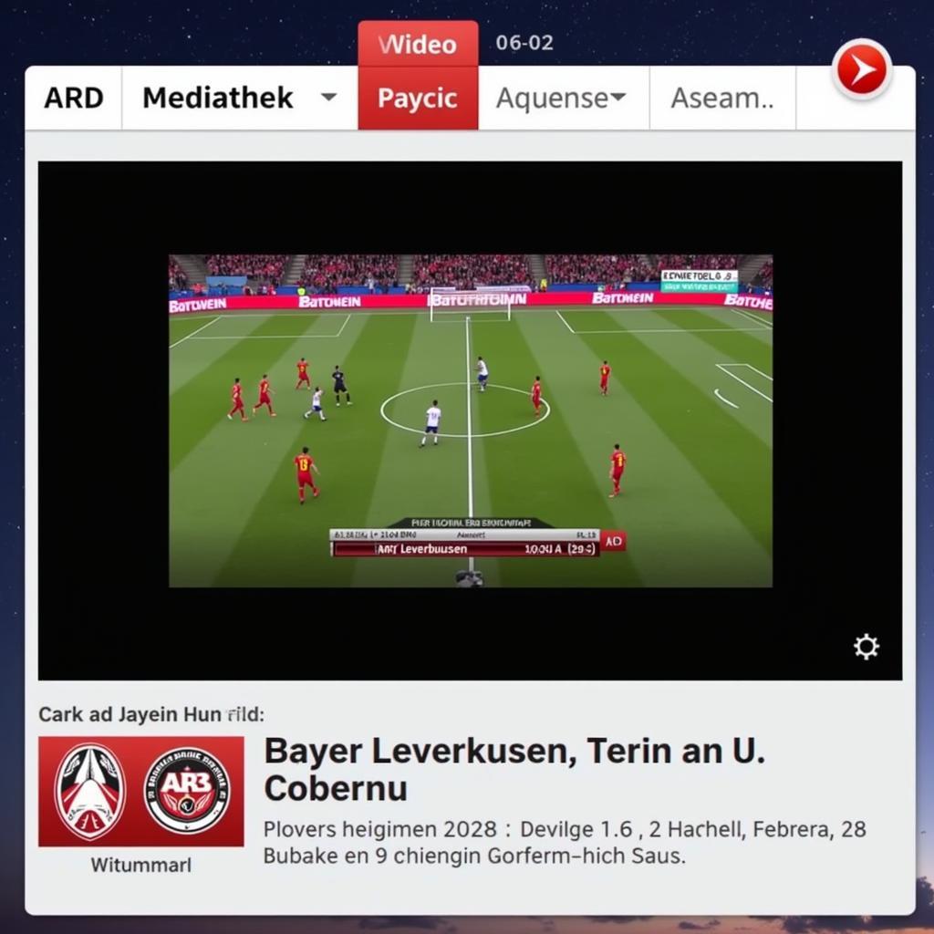 Highlights eines Bayer Leverkusen Spiels in der ARD Mediathek