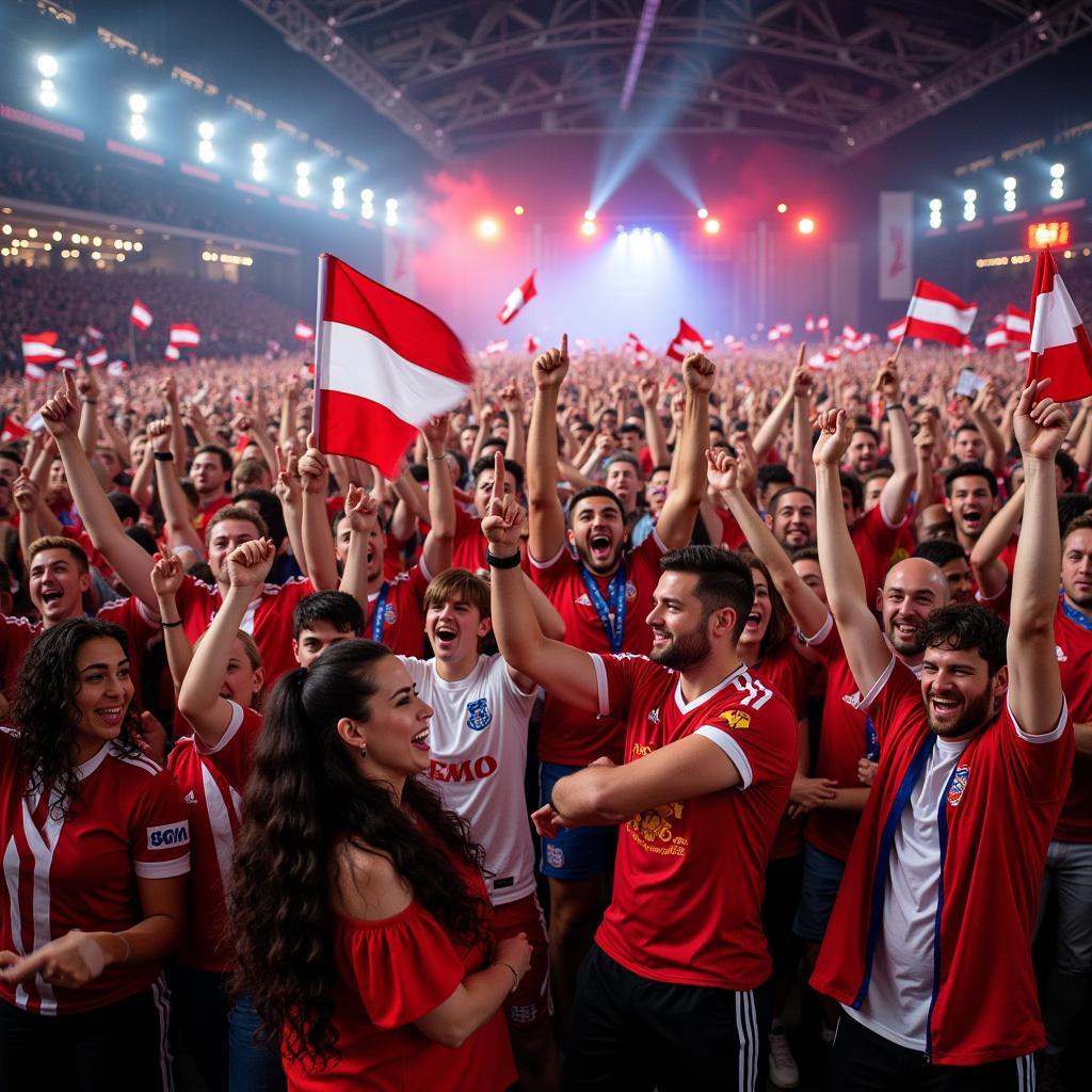 Feiernde bei der Arena Alaaf Leverkusen 2018