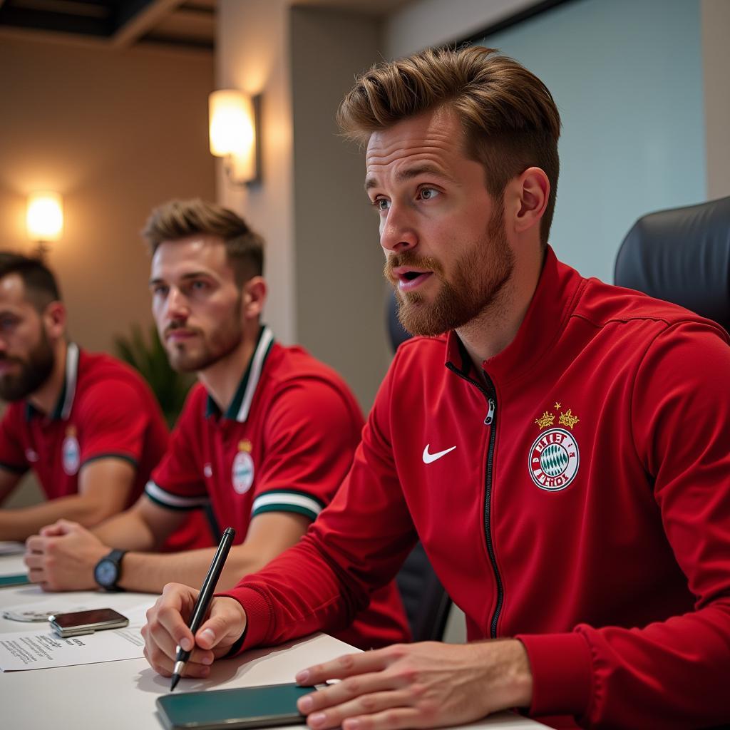 Armin Förtsch bei einem Fanclub-Treffen von Bayer Leverkusen