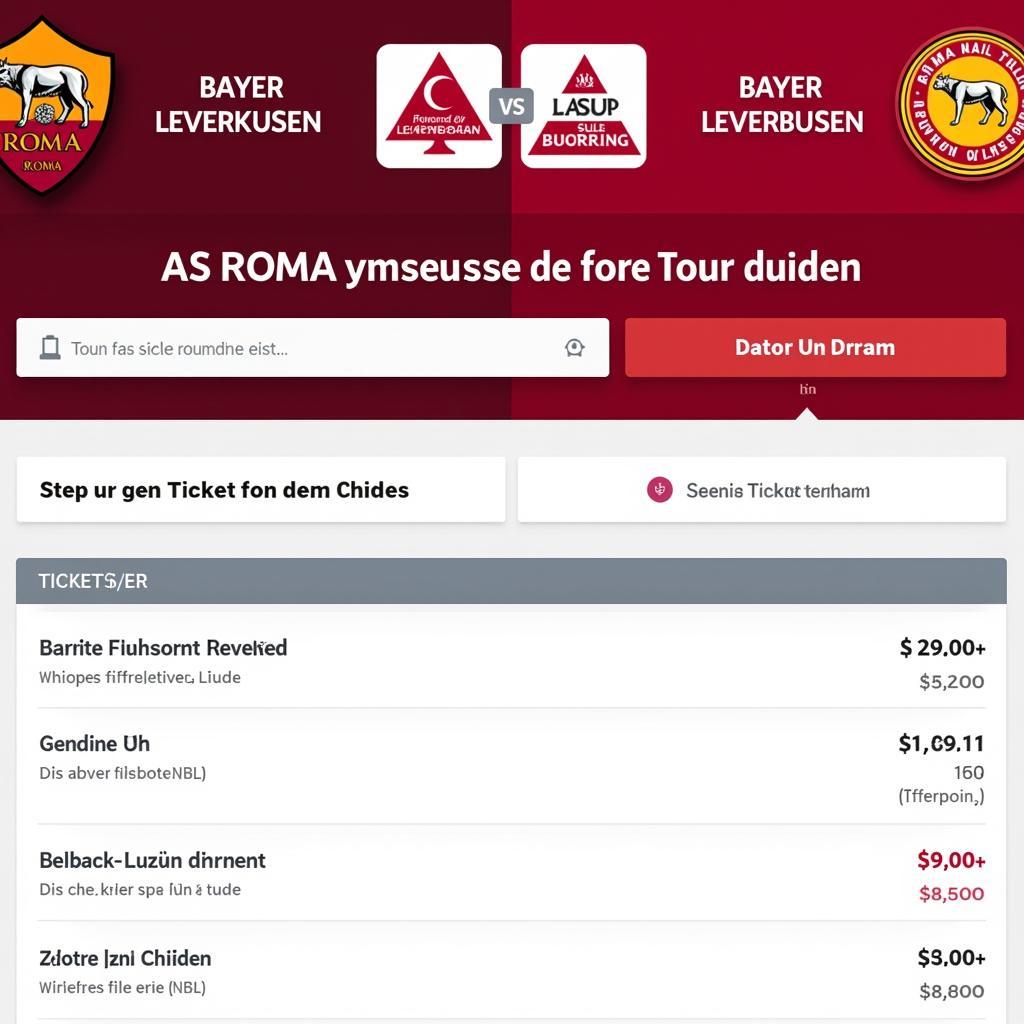 AS Rom Tickets Leverkusen Verkauf