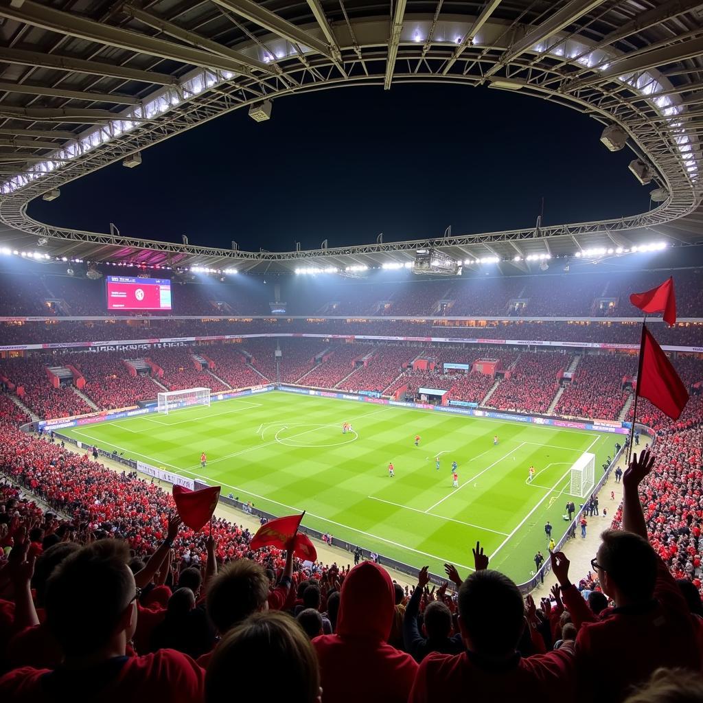 AS Rom vs Bayer Leverkusen: Stadion Atmosphäre