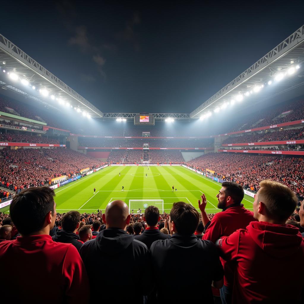 AS Roma vs Bayer Leverkusen Live - Fans im Stadion