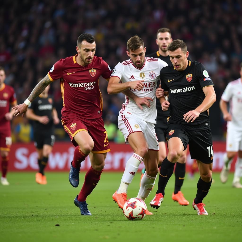 AS Roma vs Bayer Leverkusen Live - Spielszene