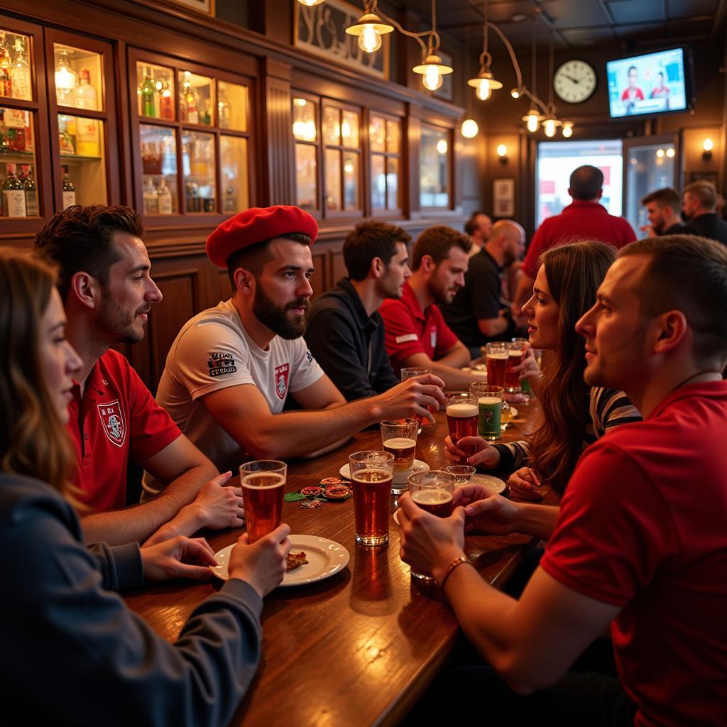 ASEA Leverkusen Fans treffen sich in einer Kneipe am Rosenmontag