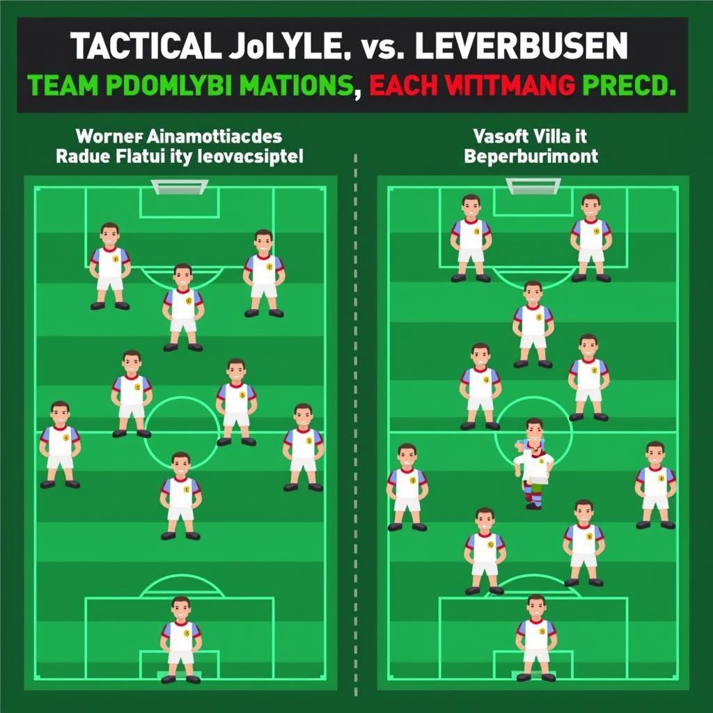 Taktische Aufstellungen von Aston Villa und Leverkusen