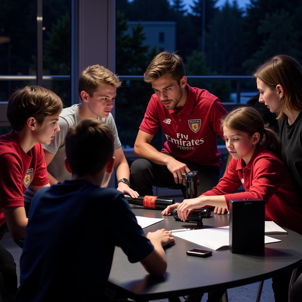 Astronomie-Workshop für Jugendliche in Leverkusen: Gemeinschaftsaktion von Bayer 04 und den Astronomiefreunden.