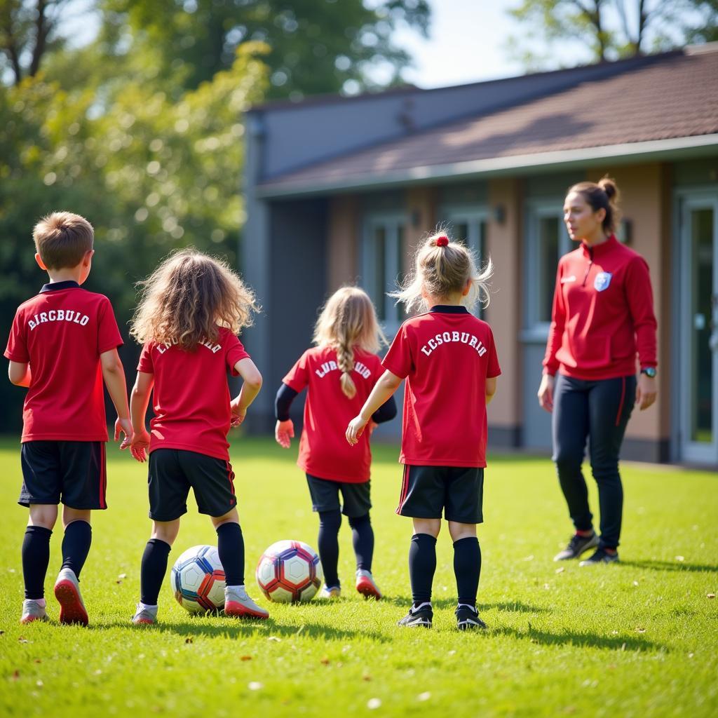 Fußball-AG an der Aszrid-Lindgren-Schule in Leverkusen