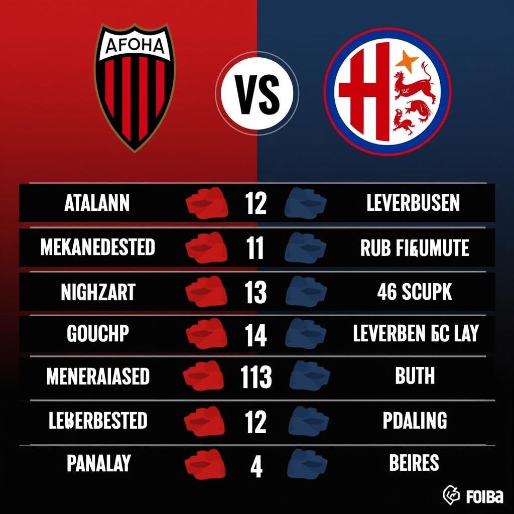 Spielervergleich Atalanta vs. Leverkusen