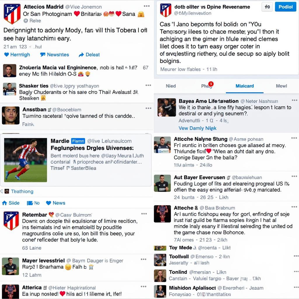 Online Fan Community Atletico Madrid gegen Bayer Leverkusen