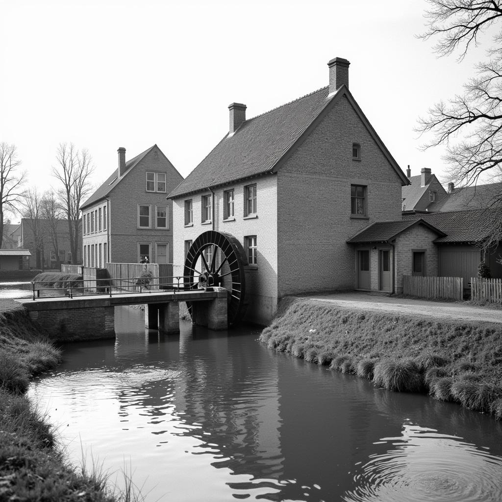 Historische Ansicht der Auermühle Leverkusen