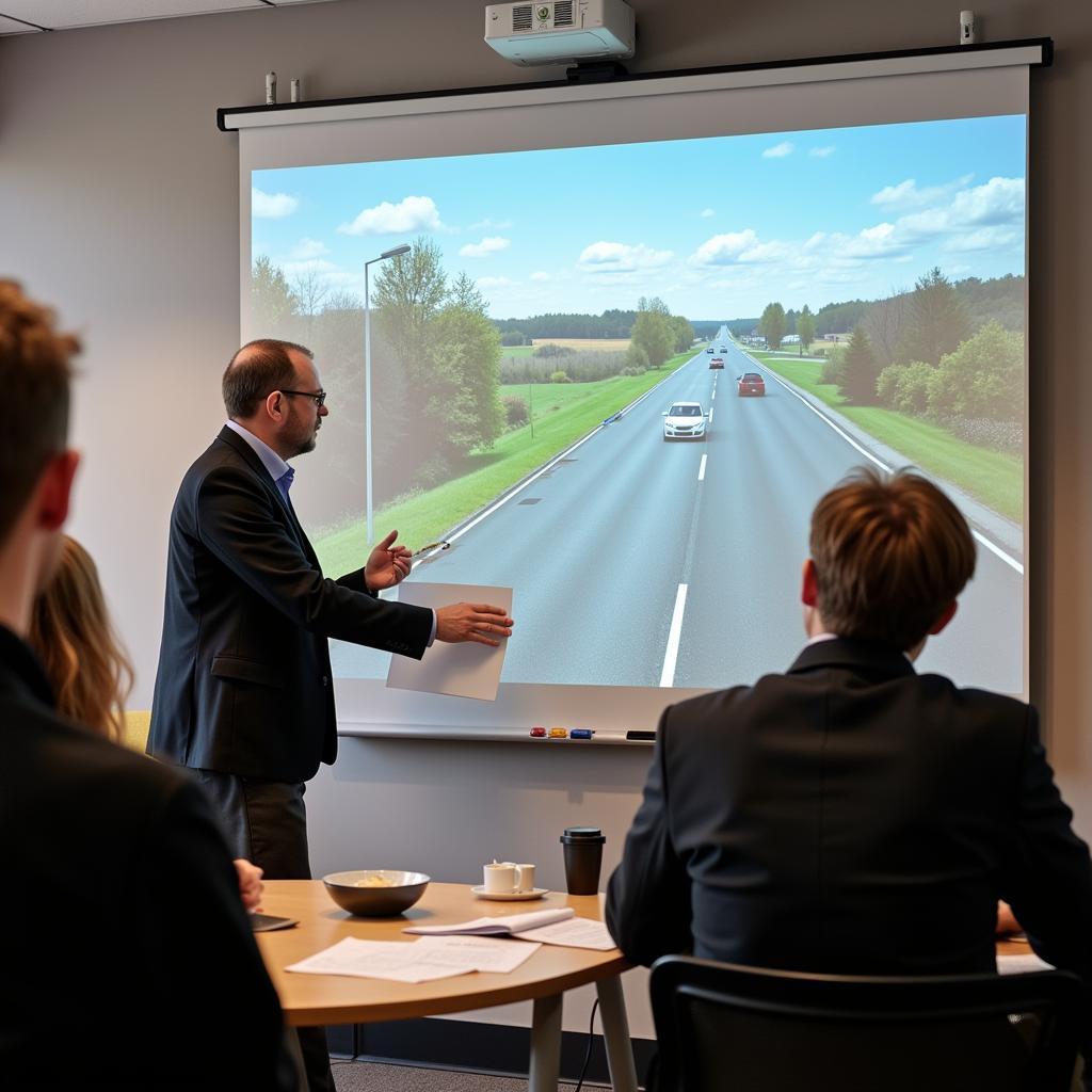 Fahrlehrer erklärt im Aufbauseminar