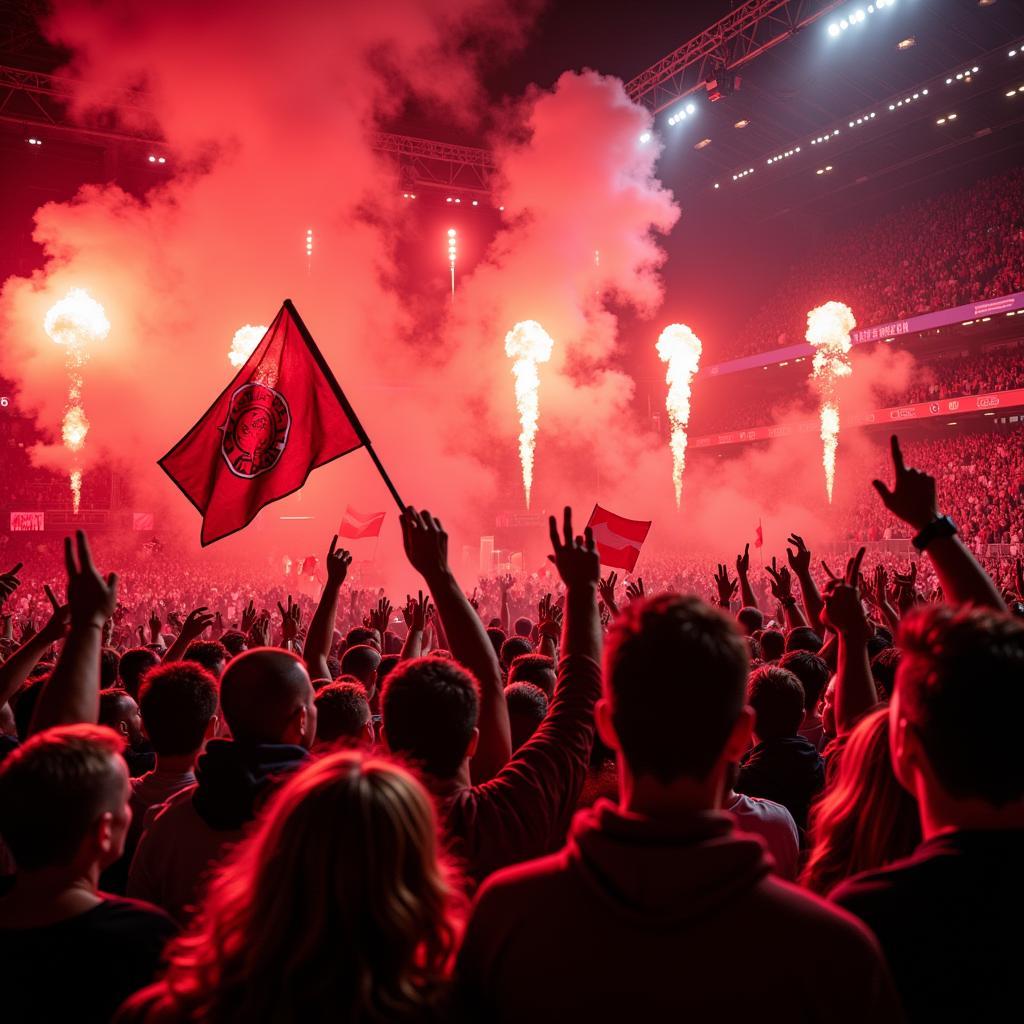 Leverkusen Fans im Stadion